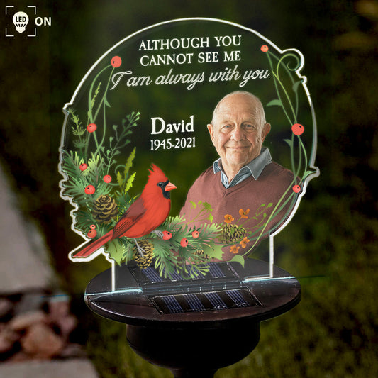 I Am Always With You - Personalized Photo Solar Light