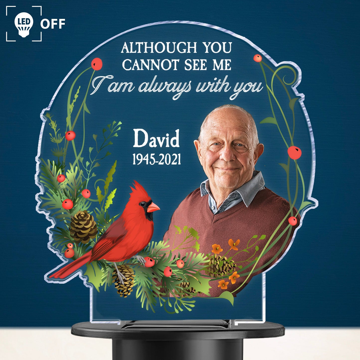 I Am Always With You - Personalized Photo Solar Light