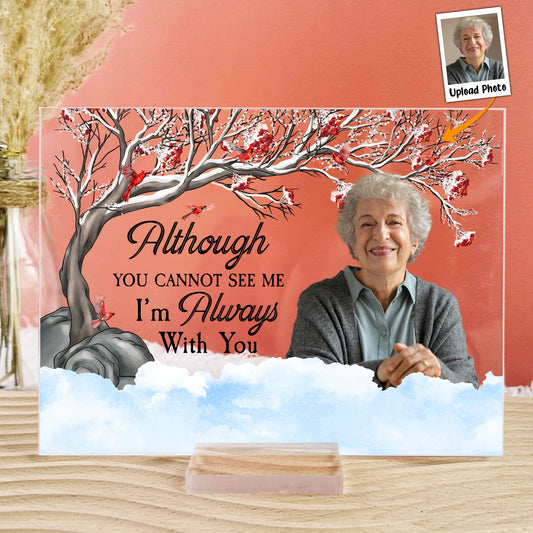 I Am Always With You - Red Berries Tree - Personalized Acrylic Photo Plaque