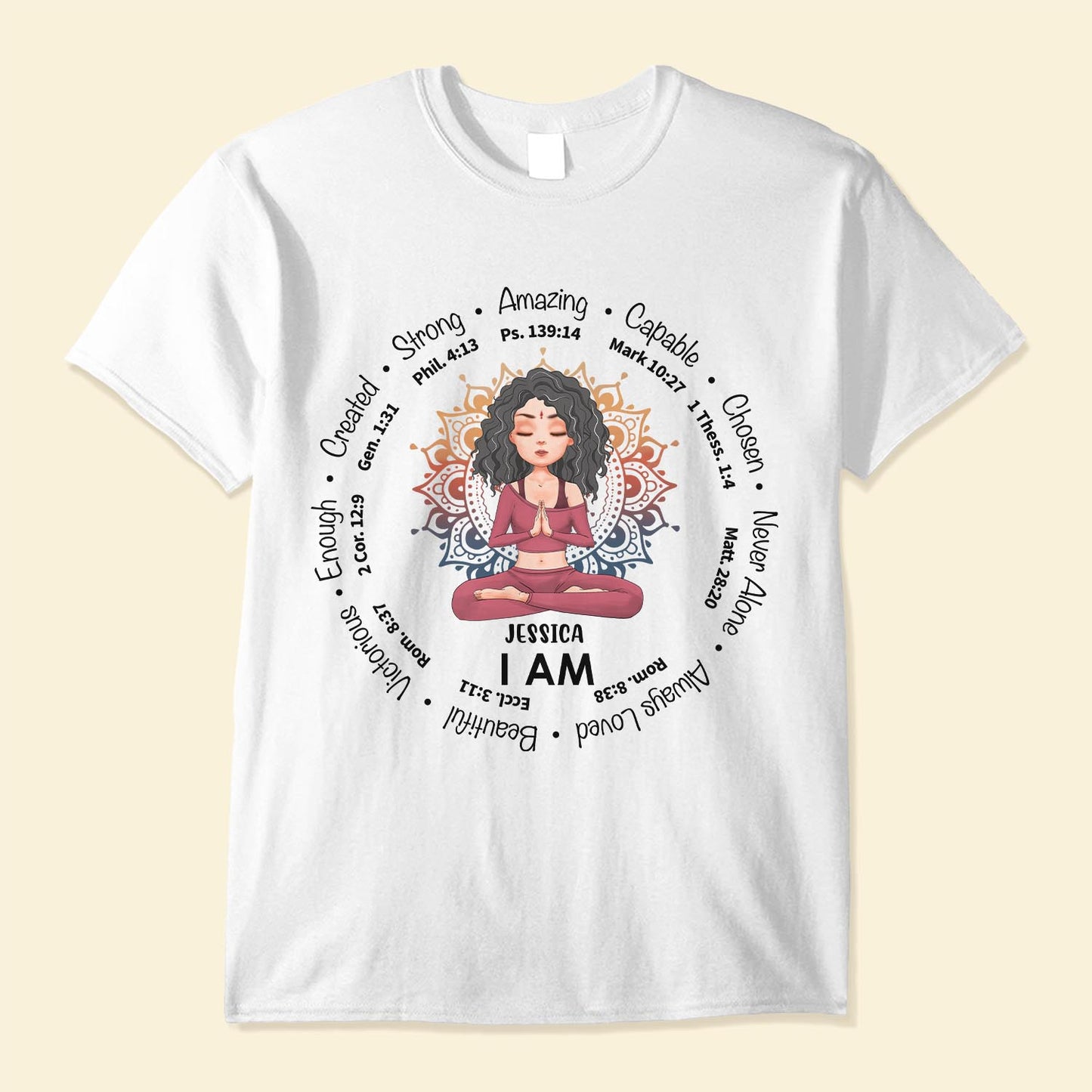 I Am Amazing Bible Verse Personalized Shirt Gift For Yoga Lover