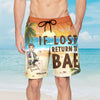 I Am Bae, If Lost Return To Bae - Personalized Couple Beach Shorts