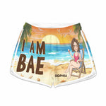 I Am Bae, If Lost Return To Bae - Personalized Couple Beach Shorts