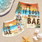 I Am Bae, If Lost Return To Bae - Personalized Couple Beach Shorts
