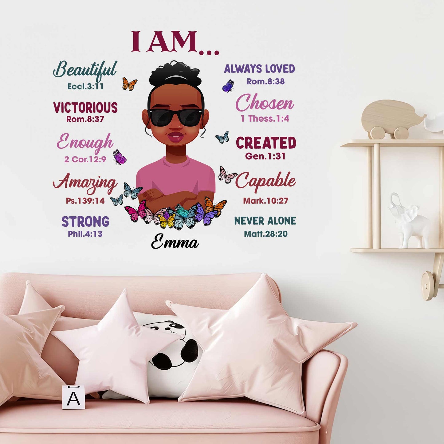 I Am Beautiful, Loved... - Personalized  Decal