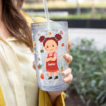 I Am Grateful I Am Enough - Personalized Acrylic Tumbler With Straw