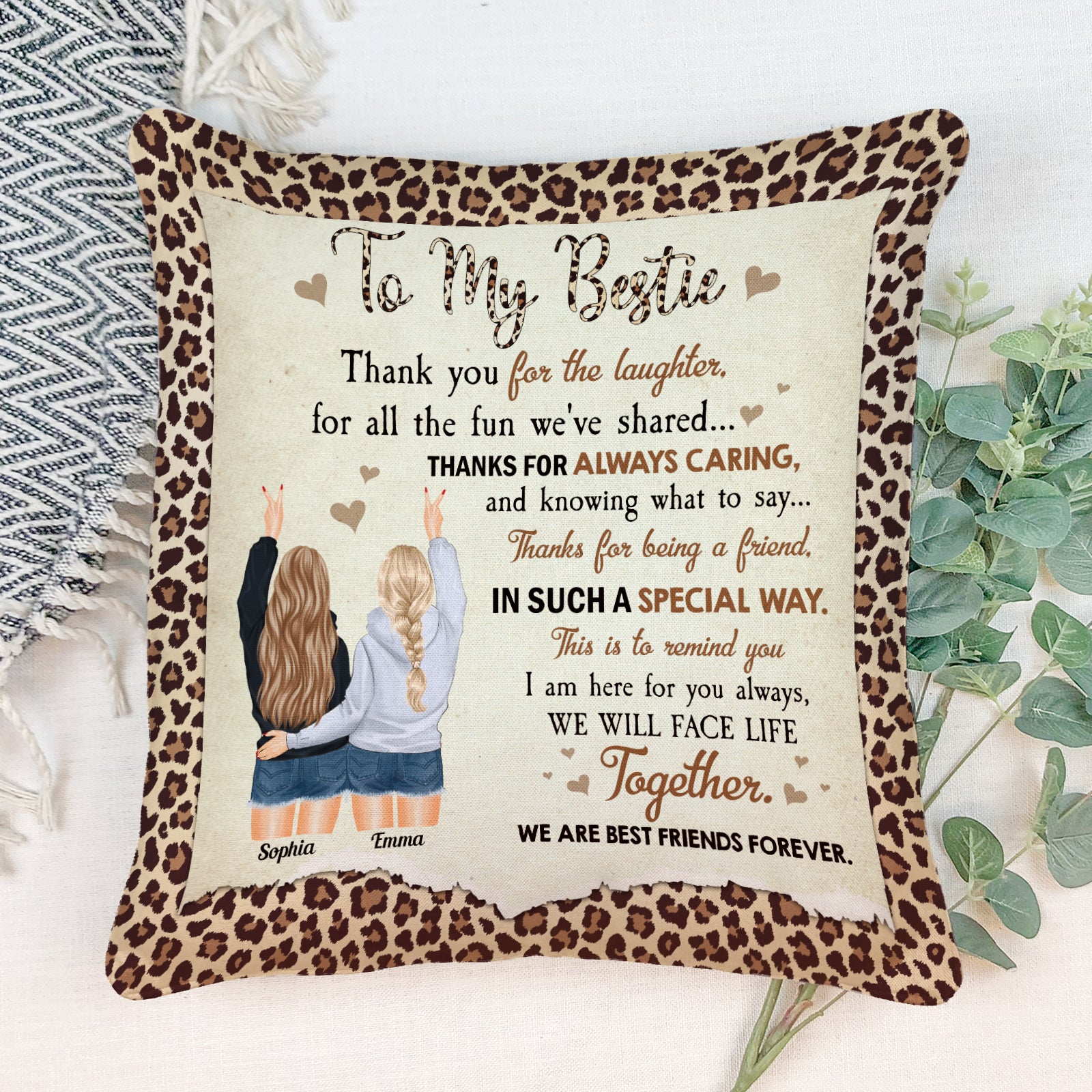I Am Here For You Always - Personalized Pillow - Birthday Gift For Bestie, BFF, Soul Sister
