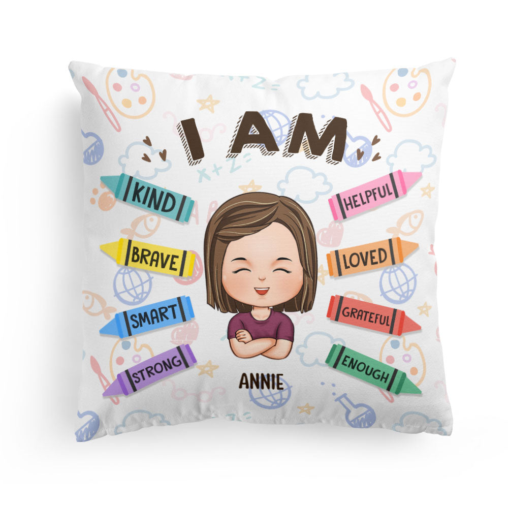 I Am Kind I Am Brave - Personalized Pillow (Insert Included)