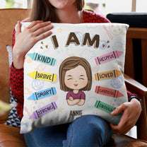 I Am Kind I Am Brave - Personalized Pillow (Insert Included)