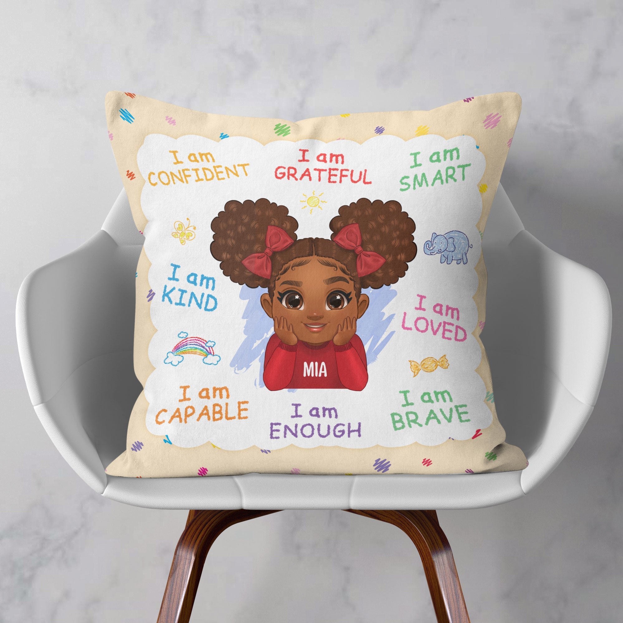 I Am Kind I Am Smart I Am Confident Son Grandson - Personalized Pillow (Insert Included)