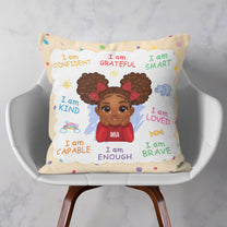 I Am Kind I Am Smart I Am Confident Son Grandson - Personalized Pillow (Insert Included)