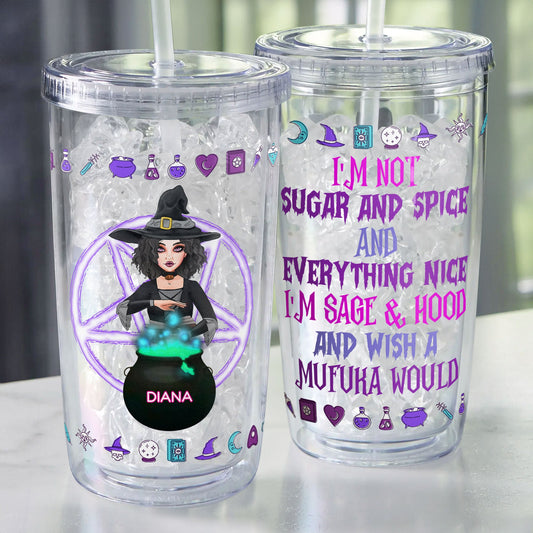 I Am Not Sugar And Spice - Personalized Acrylic Tumbler With Straw