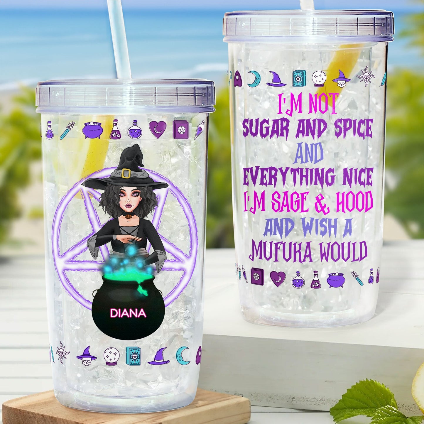 I Am Not Sugar And Spice - Personalized Acrylic Tumbler With Straw