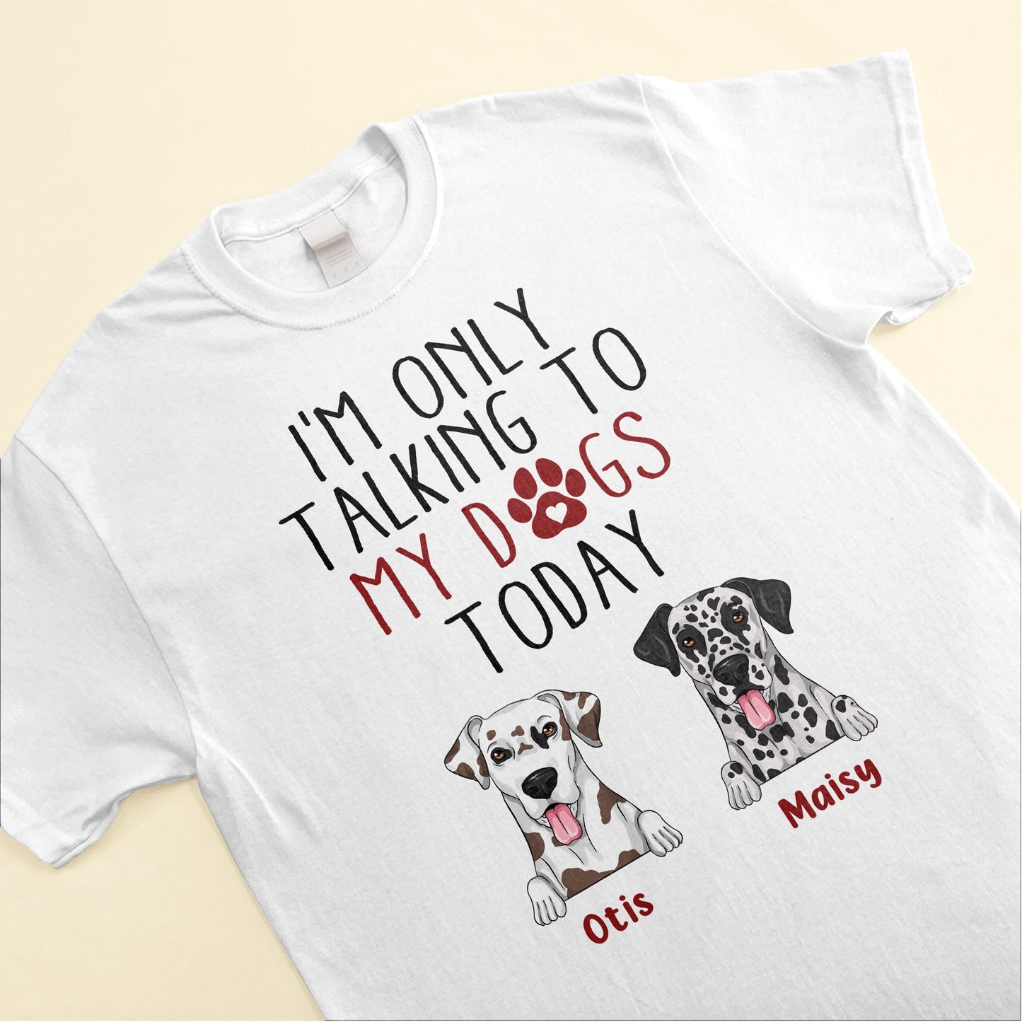 I Am Only Talking To My Dog Today - Personalized Shirt