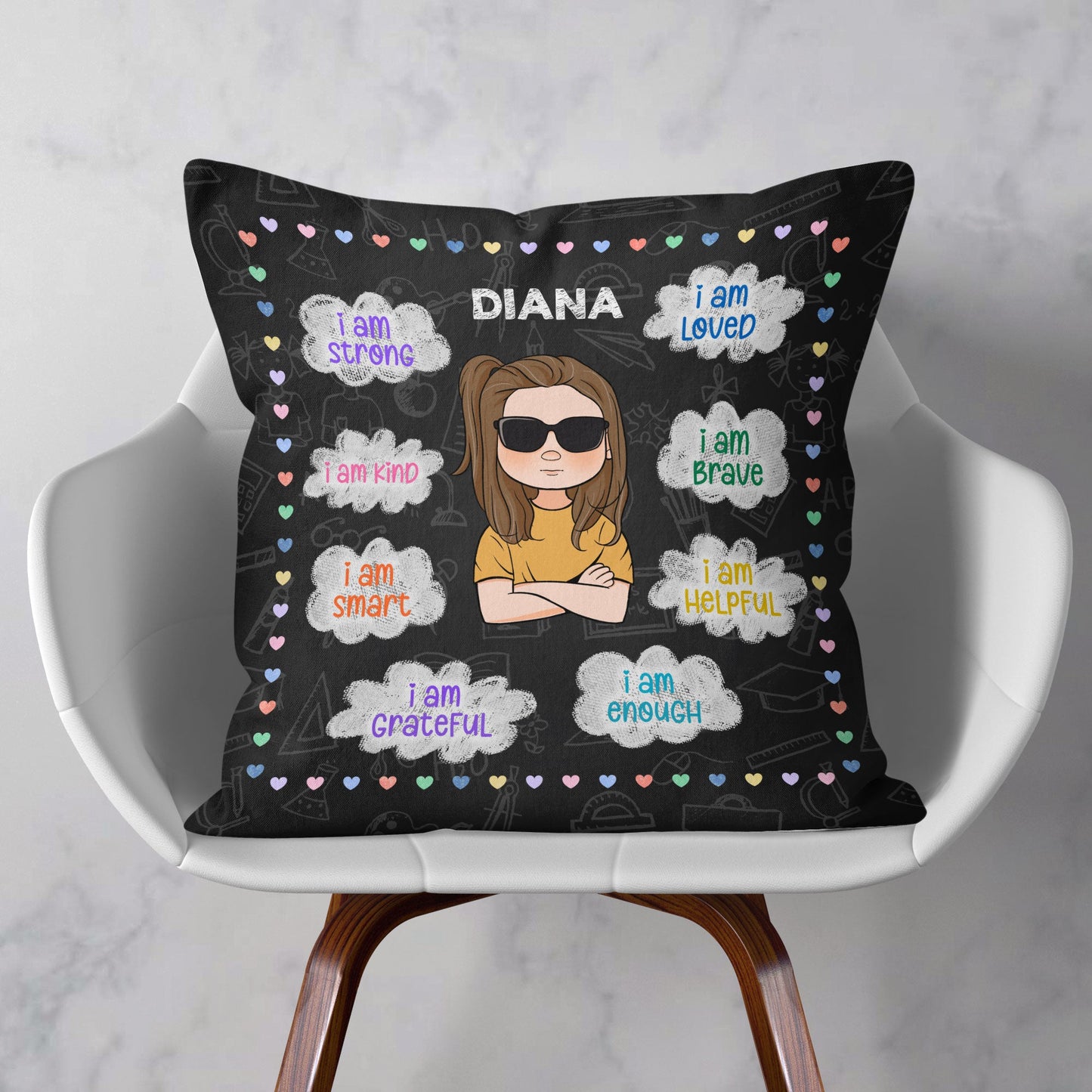 I Am Smart I Am Strong - Personalized Pillow (Insert Included)