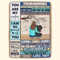 I Am So Proud Of You - Personalized Daughter Blanket