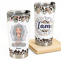 I Am Strong Beautiful - Ver 2 - Personalized Tumbler Cup - Gift For Yoga Lover