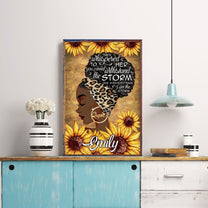 I Am The Storm - Personalized Poster/Canvas - Motivational, Birthday Gift For Black Girl, Black Woman, Afro Queen