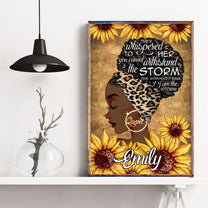 I Am The Storm - Personalized Poster/Canvas - Motivational, Birthday Gift For Black Girl, Black Woman, Afro Queen