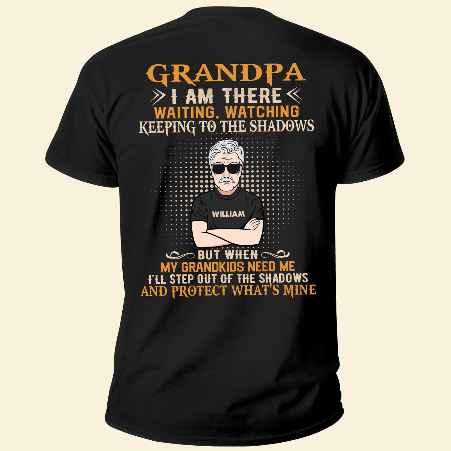 I Am There Waiting, Watching - Personalized Shirt - Birthday, Christmas, Grandparents' Day Gift For Grandpa, Papa