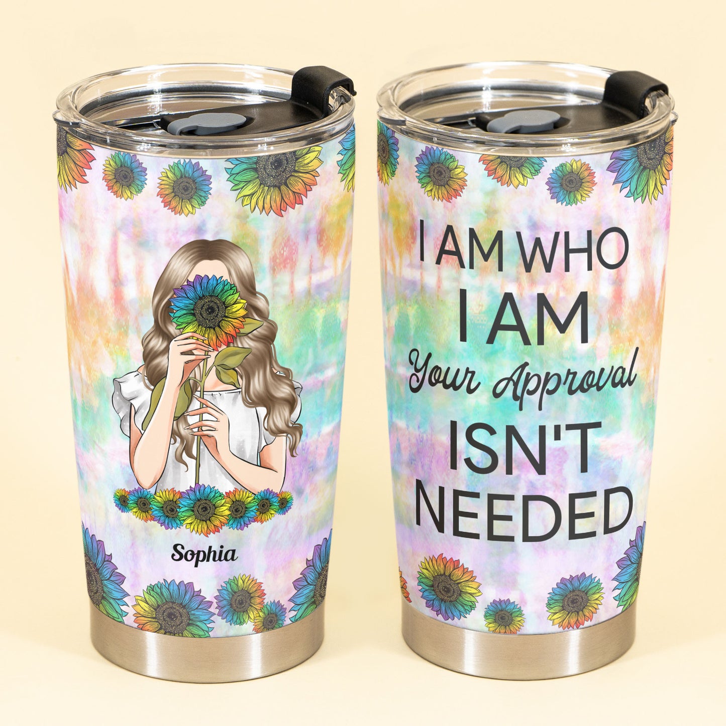 I Am Who I Am - Personalized Tumbler Cup - Pride Month Gift For Her, Friend, Lgbtq, Lesbian