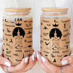 I Am Wisdom- Personalized Clear Glass Cup