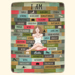 I Am Wise, Proud & Compassionate - Personalized Blanket - Birthday, Motivational Gift For Her, Mom, Girl, Friend, Empowerment, Positive Gift