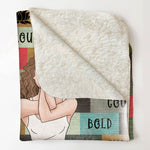 I Am Wise, Proud & Compassionate - Personalized Blanket - Birthday, Motivational Gift For Her, Mom, Girl, Friend, Empowerment, Positive Gift