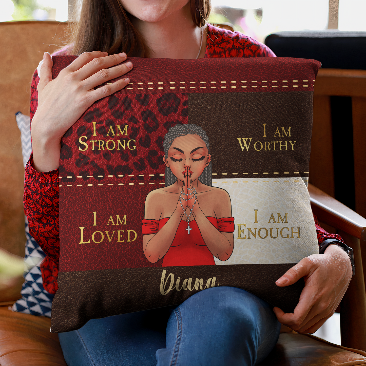 I Am Worthy - Personalized Pillow (Insert Included)