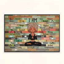 I Am Yoga Girl - Personalized Poster - Canvas - Gift For Yoga Lover - Yoga Girl Illustration