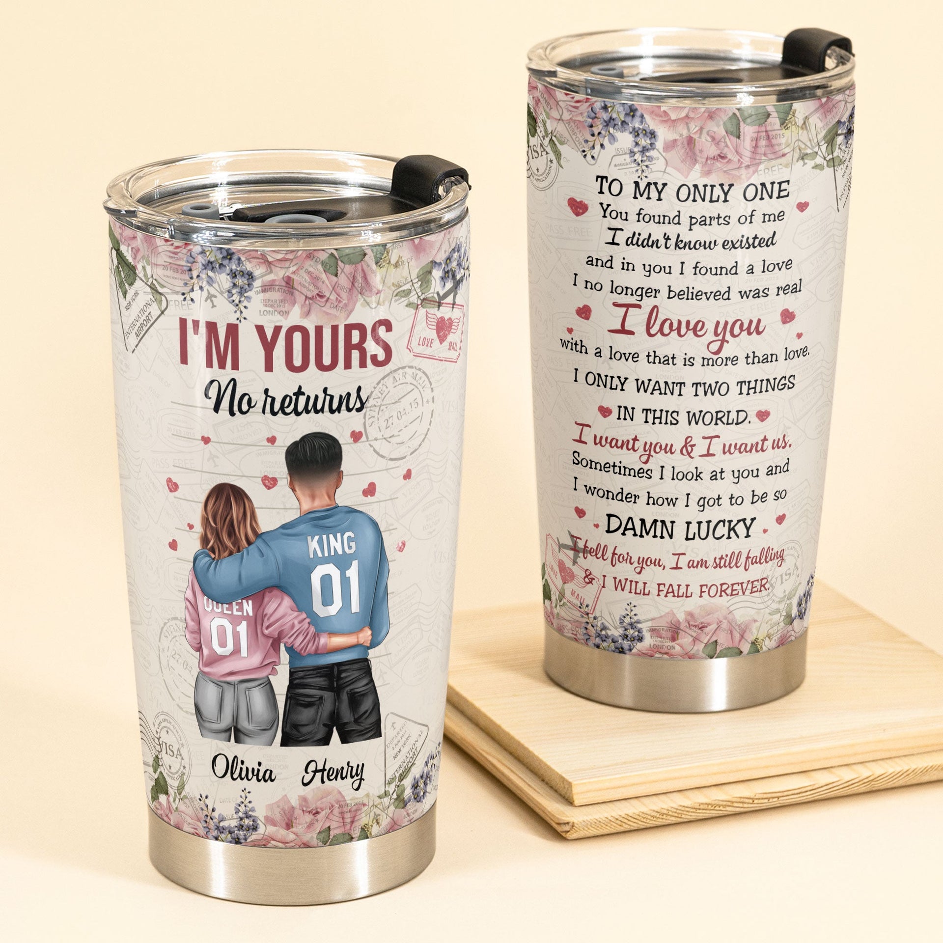 Personalized Valentines Day Tumbler We Are A Team,Wifey Tumbler,Girlfriend  Tumbler,Valentines Day Gifts For Him/Her,Couple Tumbler Travel Coffee Mug,Valentines  Tumbler Cup Stainless Steel 20oz: Tumblers & Water Glasses