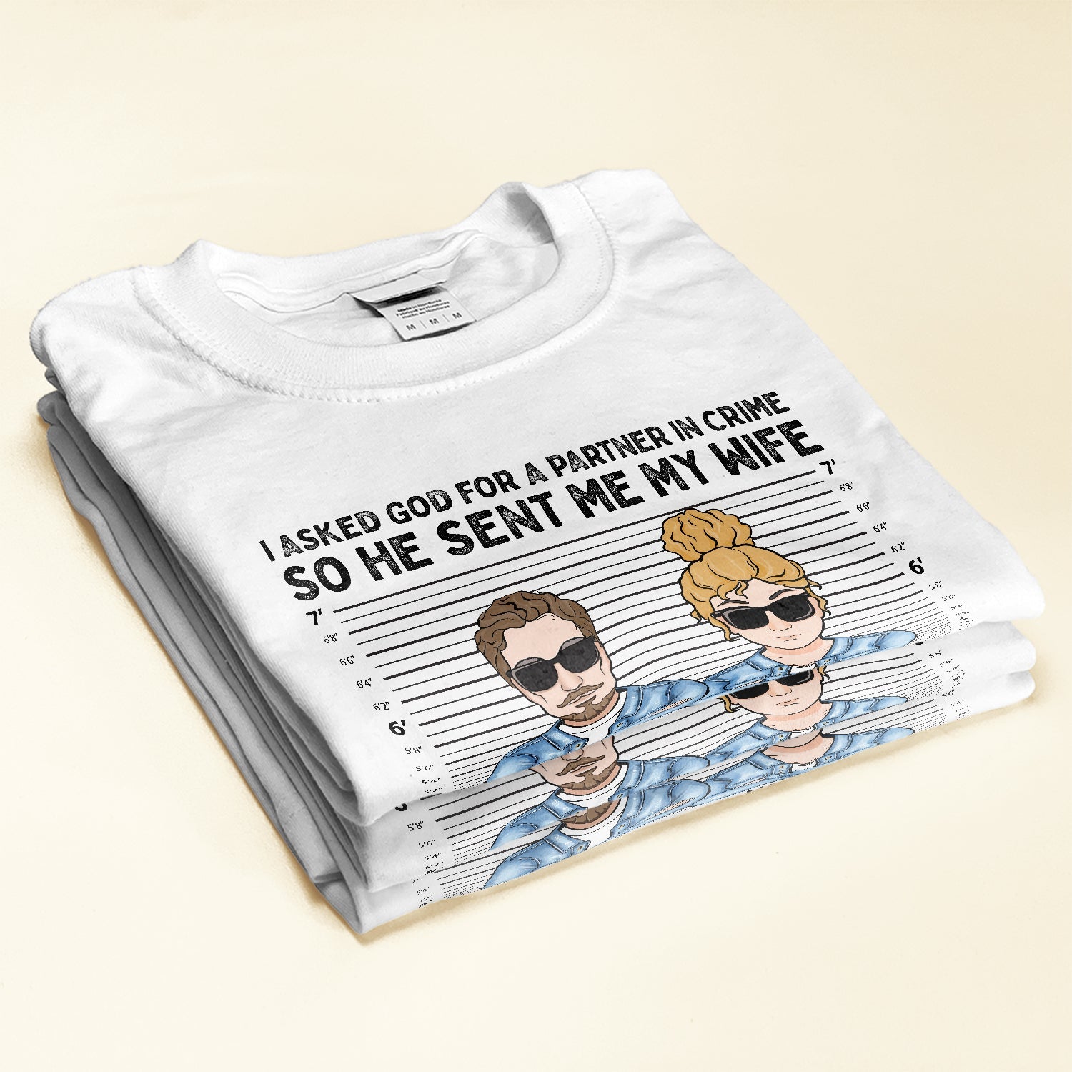 I Asked God For A Partner In Crime  - Personalized Shirt - Funny Gift For Boyfriend & Husband