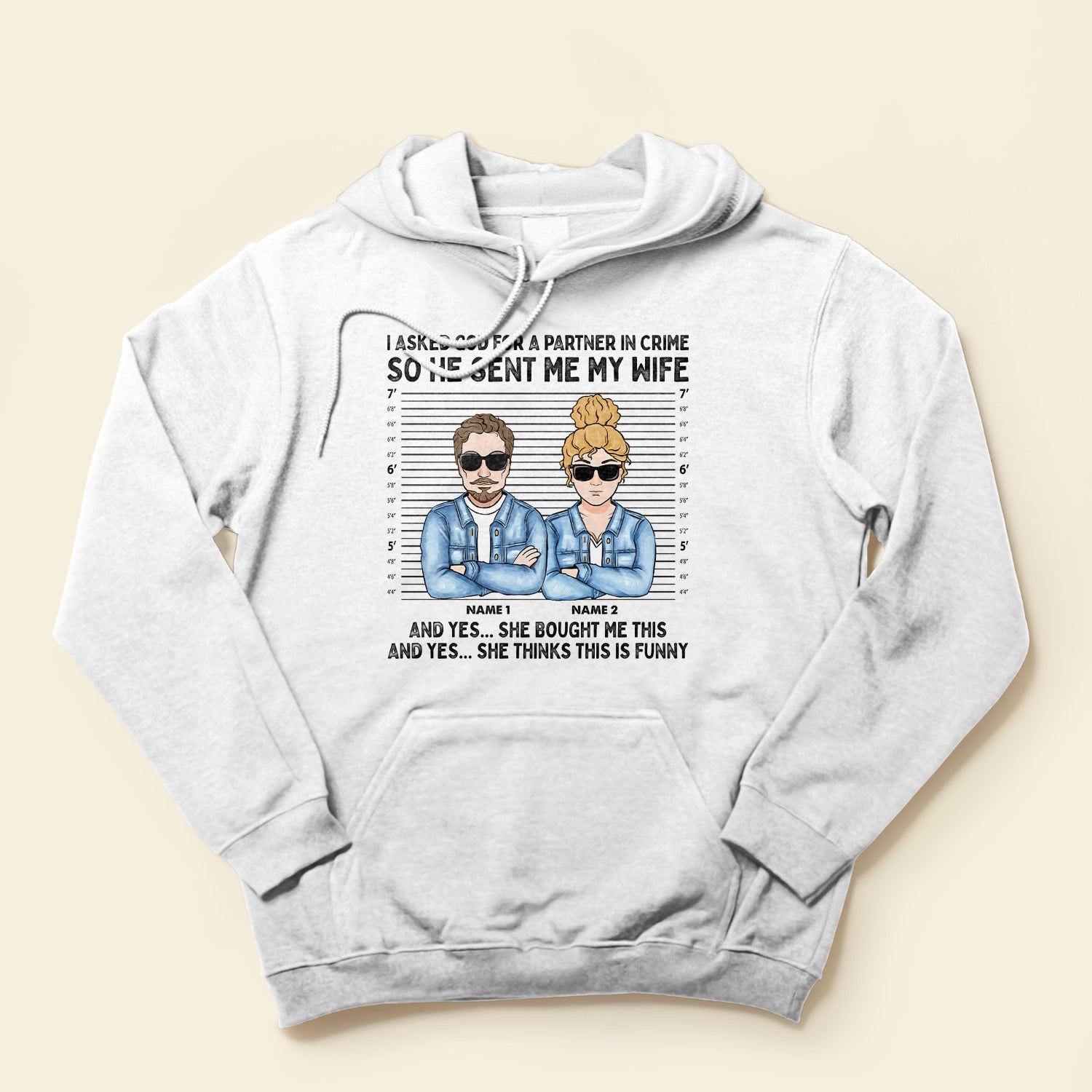 I Asked God For A Partner In Crime  - Personalized Shirt - Funny Gift For Boyfriend & Husband