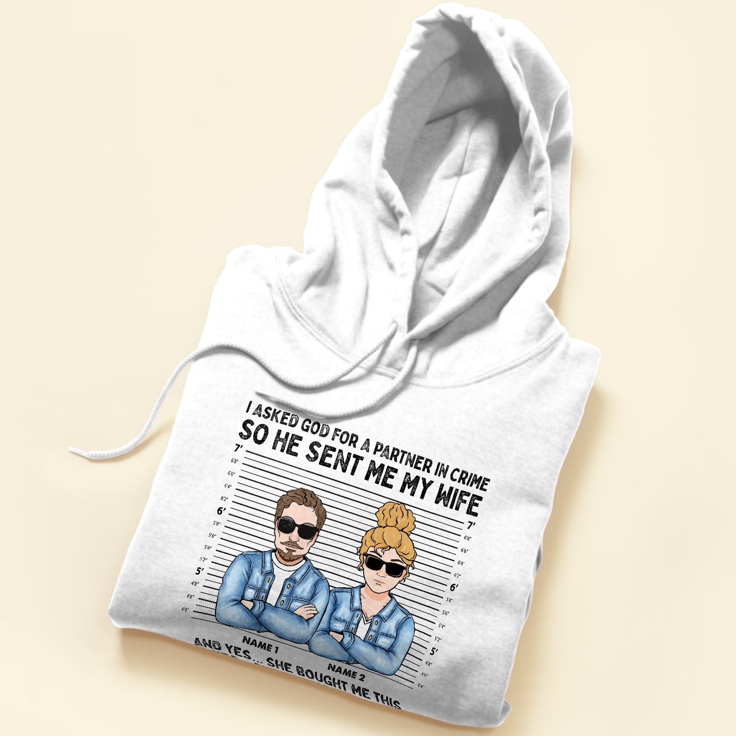 I Asked God For A Partner In Crime  - Personalized Shirt - Funny Gift For Boyfriend & Husband