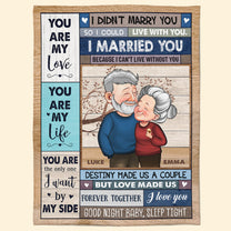 I Can't Live Without You Couples Husband And Wife - Personalized Blanket - Anniversary Gifts For Her, Wife