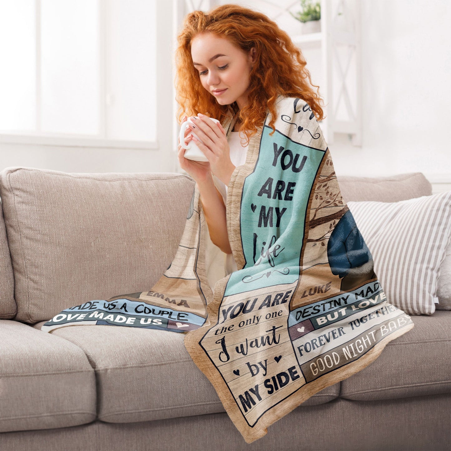 I Can't Live Without You Couples Husband And Wife - Personalized Blanket - Anniversary Gifts For Her, Wife