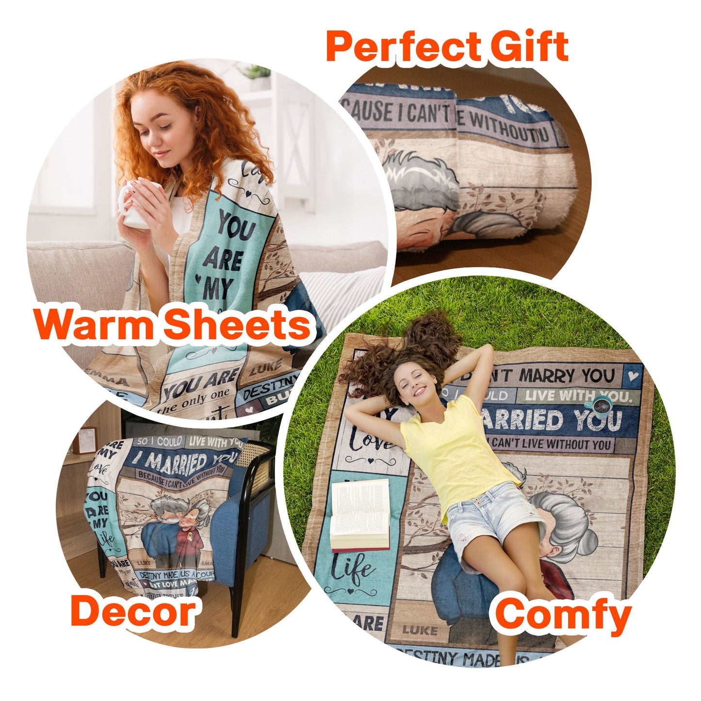 I Can't Live Without You Couples Husband And Wife - Personalized Blanket - Anniversary Gifts For Her, Wife