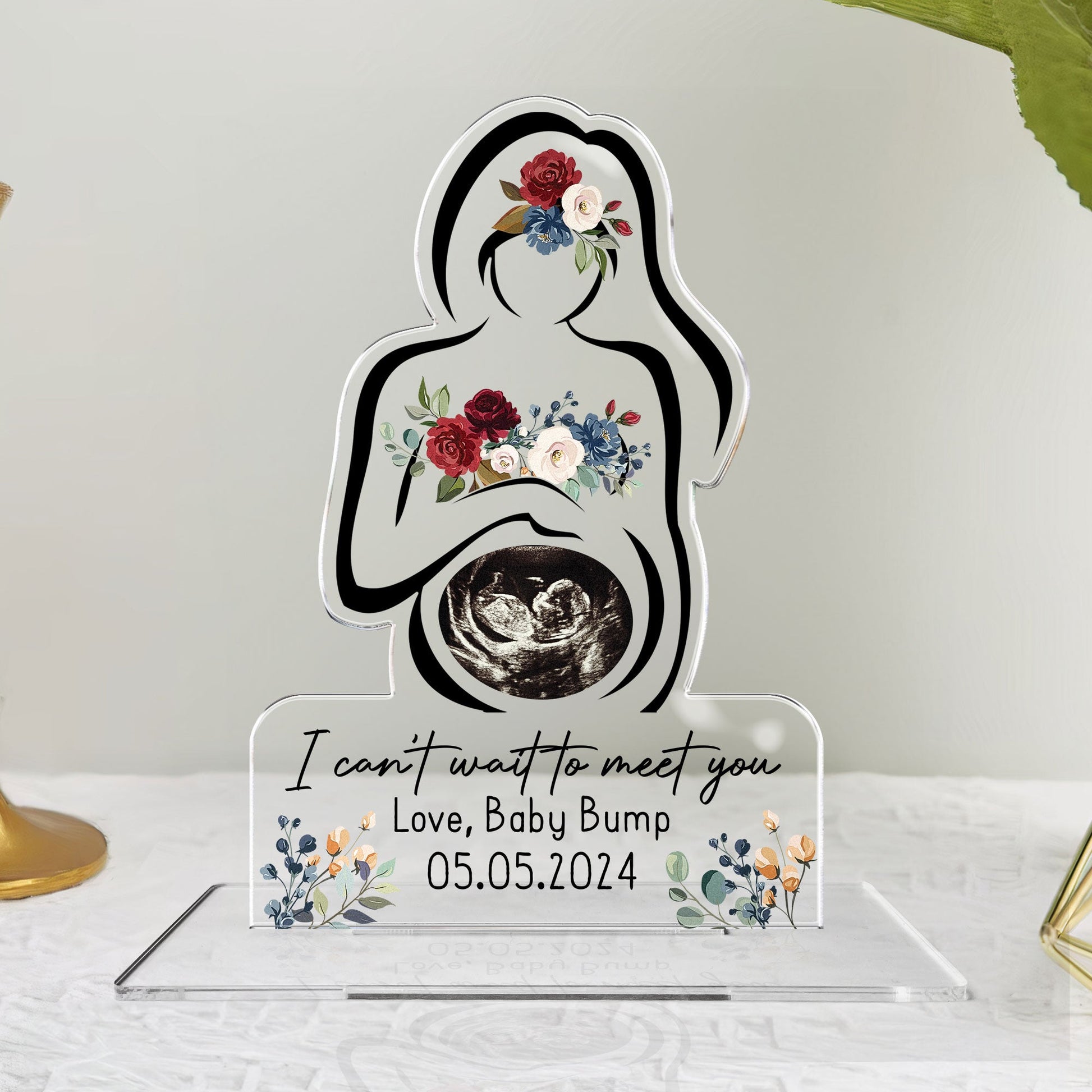 I Can't Wait To Meet You - Personalized Acrylic Photo Plaque