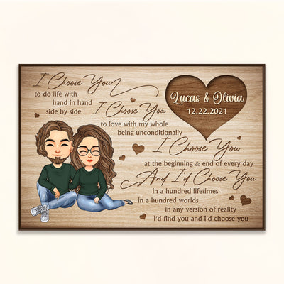 I Choose You - Personalized Poster/Wrapped Canvas - Ver 2