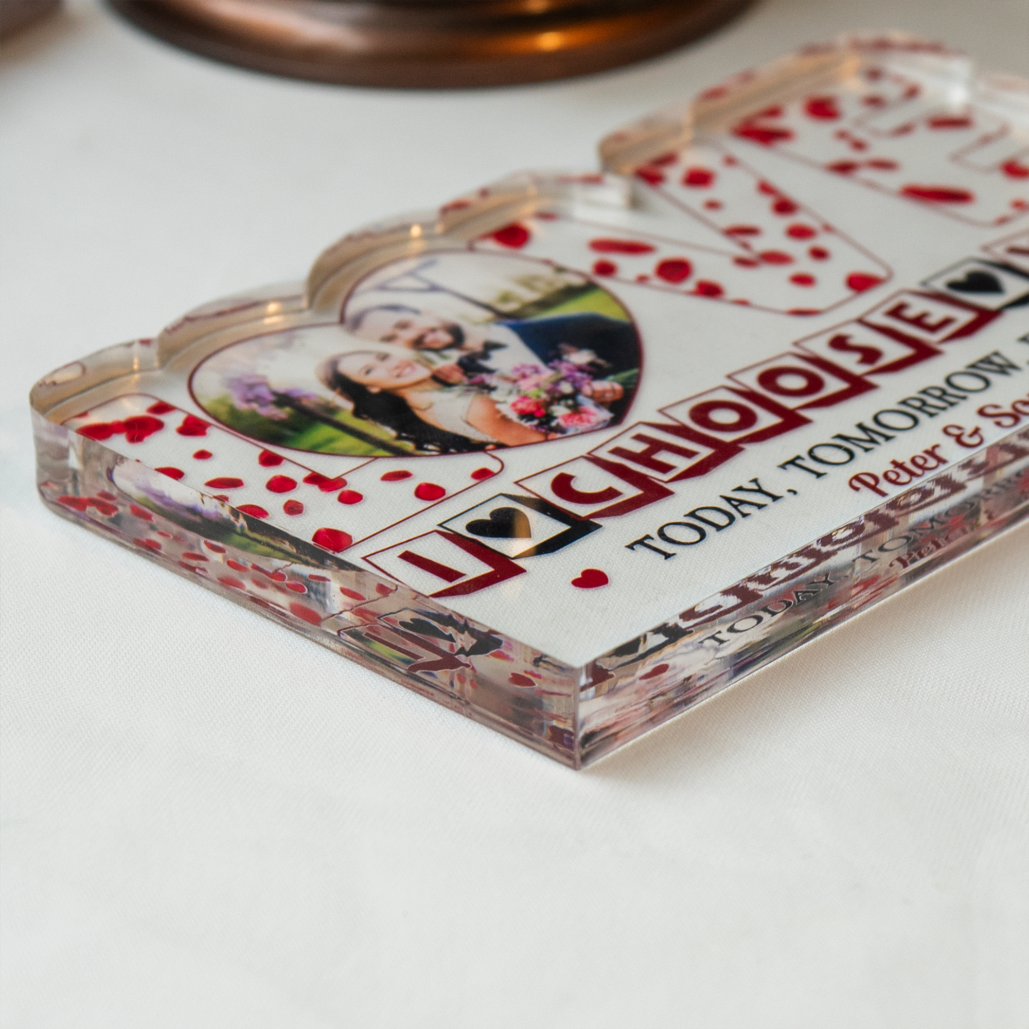 I Choose You Forever - Personalized Acrylic Photo Plaque