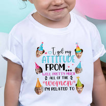 I Get My Attitude - Personalized Photo Baby Onesie