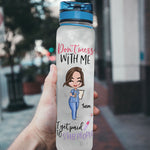 I Get Paid To Stab People - Personalized Water Tracker Bottle - Birthday, Funny - Gift For Doctor & Nurse