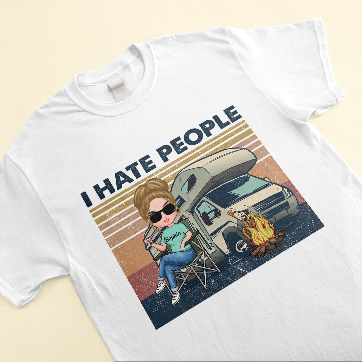 I Hate People - Personalized Shirt - Birthday Gift For Camping Lovers, Wanderlust  - Camping Doll