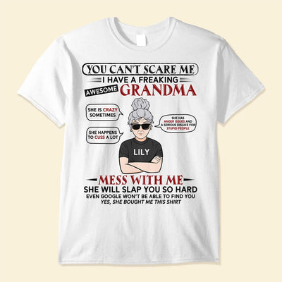 I Have A Freaking Awesome Grandma - Personalized Shirt - Birthday, Back To School Gift For Grandkids, Grandchildren, Grandson, Granddaughter