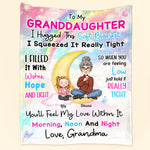 I Hugged This Soft Blanket I Squeezed It Really Tight - Personalized Granddaughter Blanket