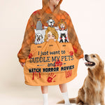 I Just Want To Cuddle My Fur Babies - Personalized Oversized Blanket Hoodie