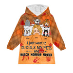 I Just Want To Cuddle My Fur Babies - Personalized Oversized Blanket Hoodie