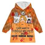 I Just Want To Cuddle My Fur Babies - Personalized Oversized Blanket Hoodie