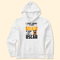 I Just Want To Drink Beer & Hang With My Dogs Cats - Personalized Shirt