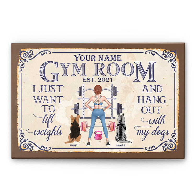 I Just Want To Lift Weights - Personalized Poster/Canvas - Birthday Gift For Gymer - Fitness Lady