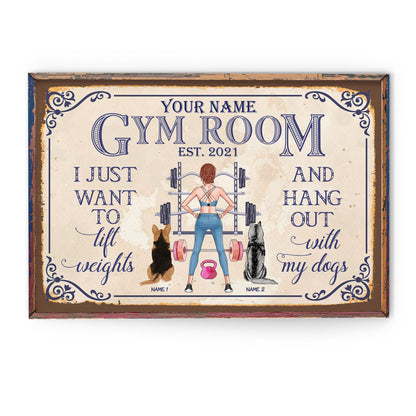 I Just Want To Lift Weights - Personalized Poster/Canvas - Birthday Gift For Gymer - Fitness Lady